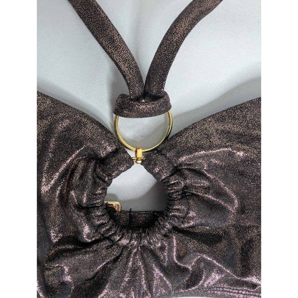 CUPSHE women's Bronze Chic Bandeau Bikini size L NWT - Picture 5 of 10